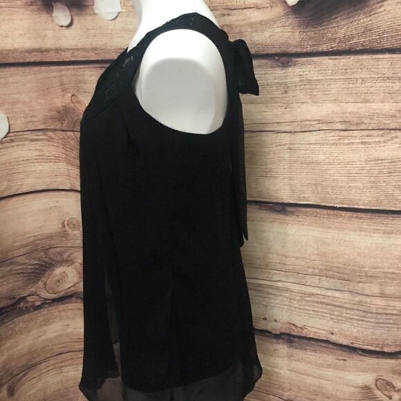 Guess black sequined pleated top - Picture 5 of 6